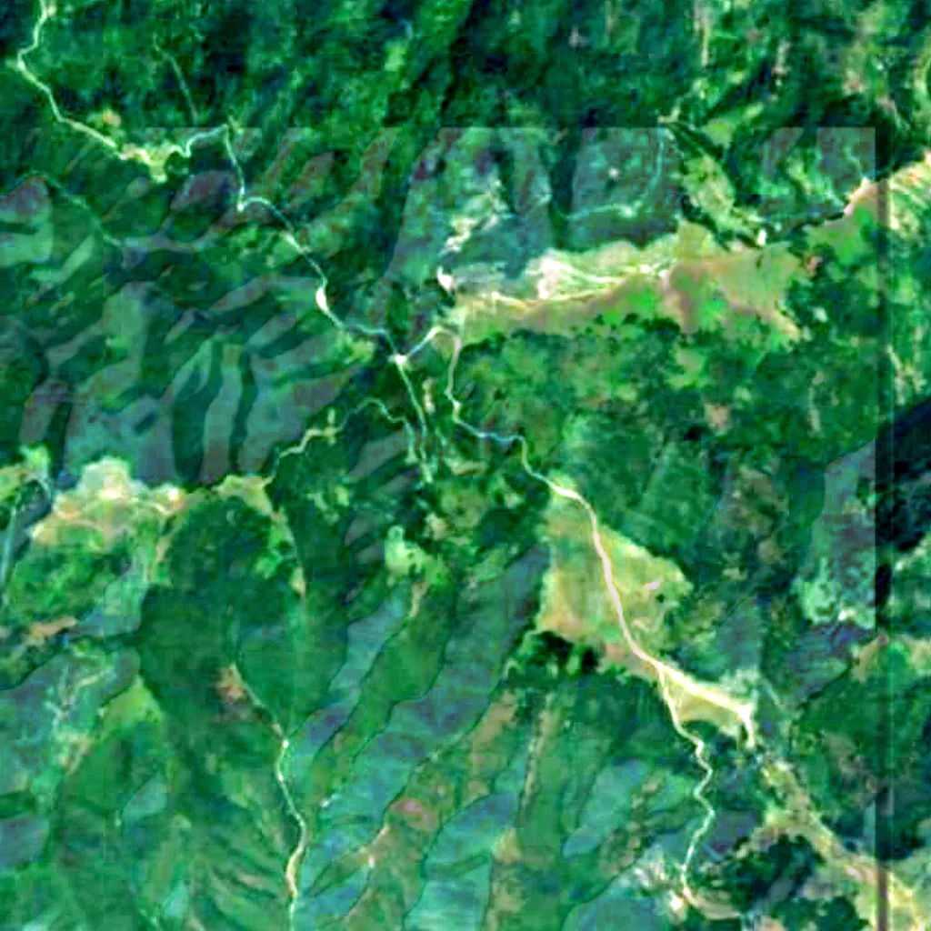 Skopska Crna Gora von oben gesehen (Sentinel-2)