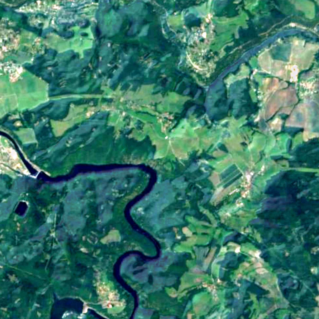Smetanova vyhlídka seen from above (Sentinel-2)