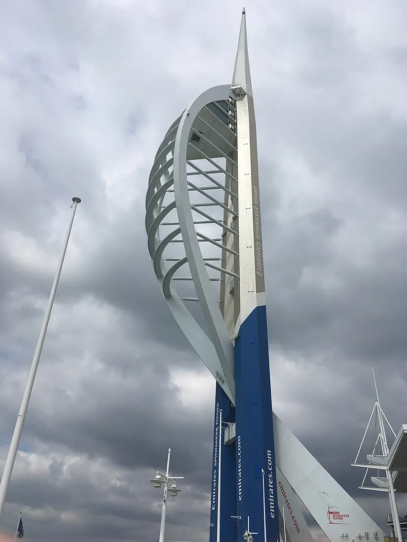 Front Of the spinnaker tower in 2019