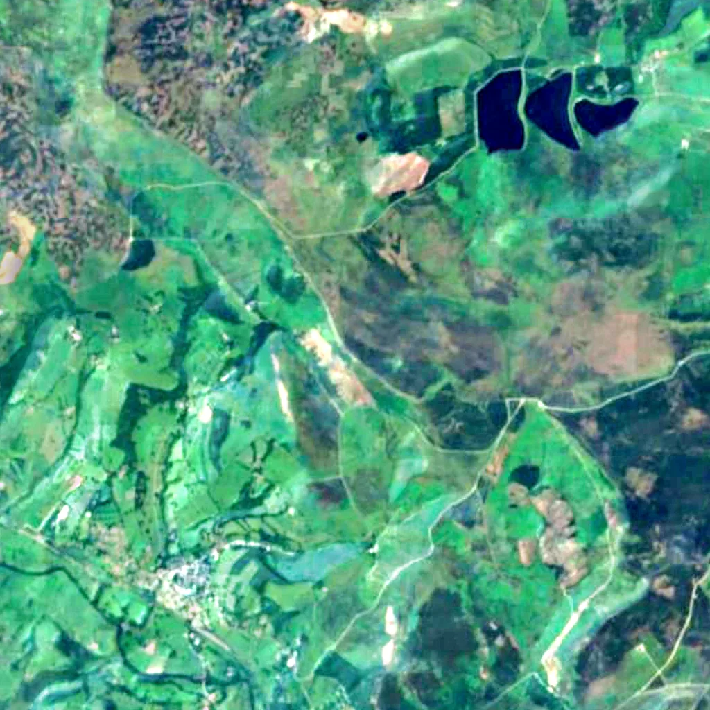 Stanage Edge seen from above (Sentinel-2)