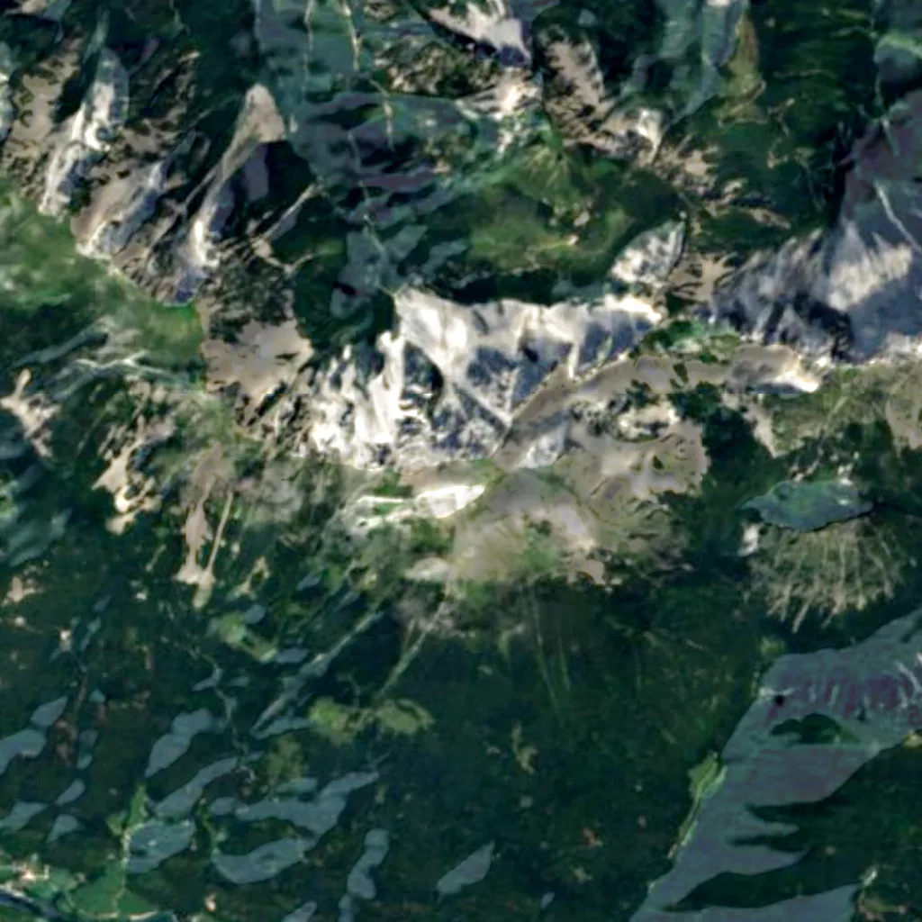 Stol (Karavanke) visto desde arriba (Sentinel-2)
