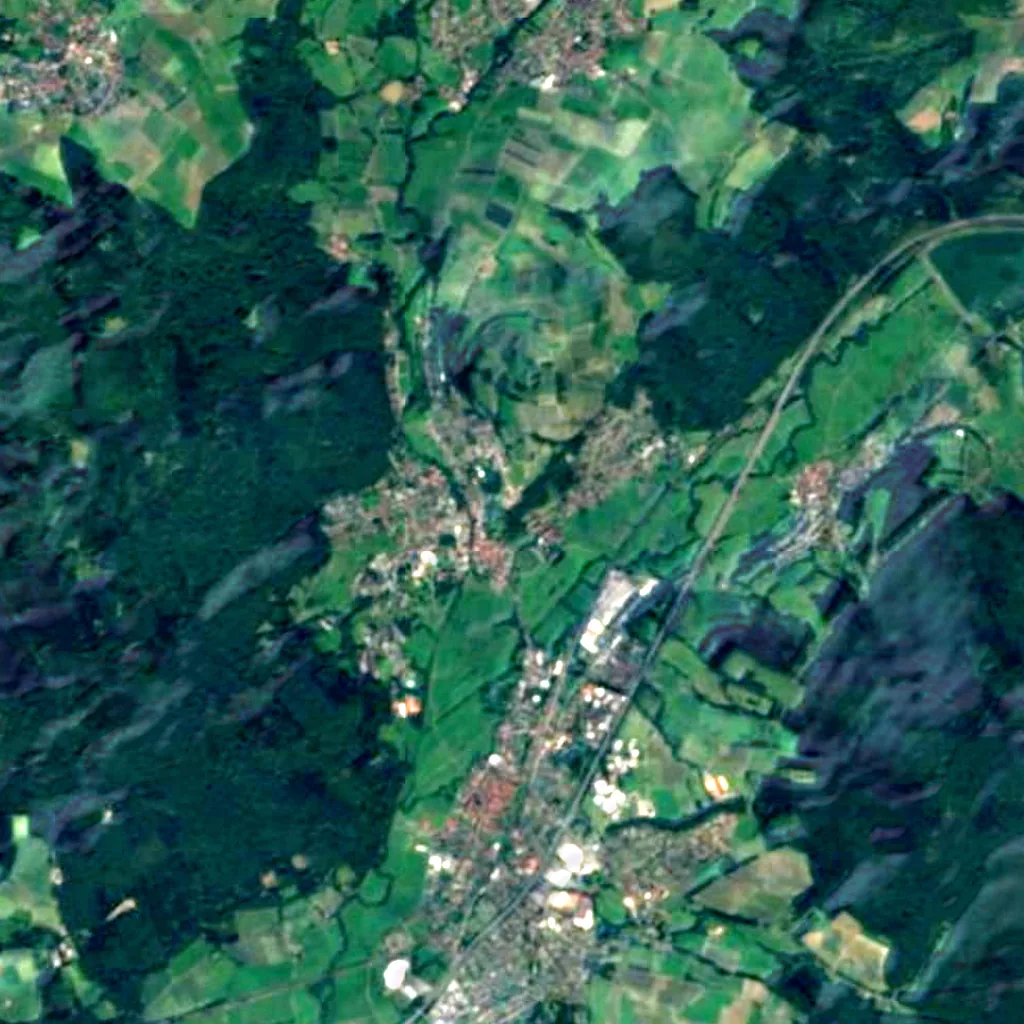 Stolzenberg Castle seen from above (Sentinel-2)