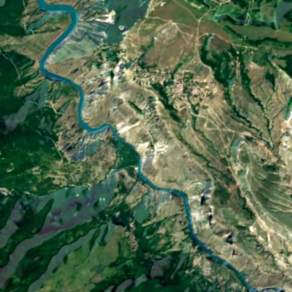 Sulak Canyon seen from above (Sentinel-2)