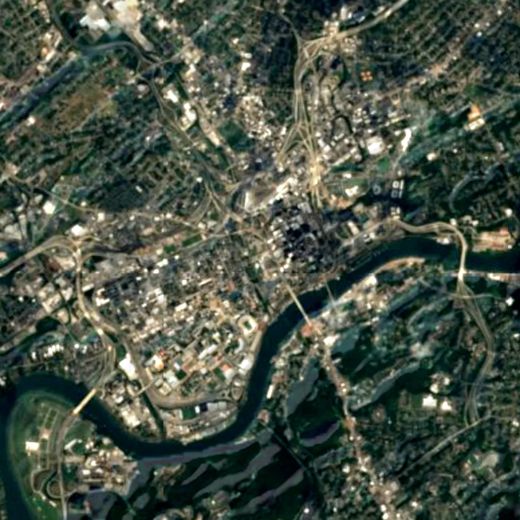 Sunsphere seen from above (Sentinel-2)