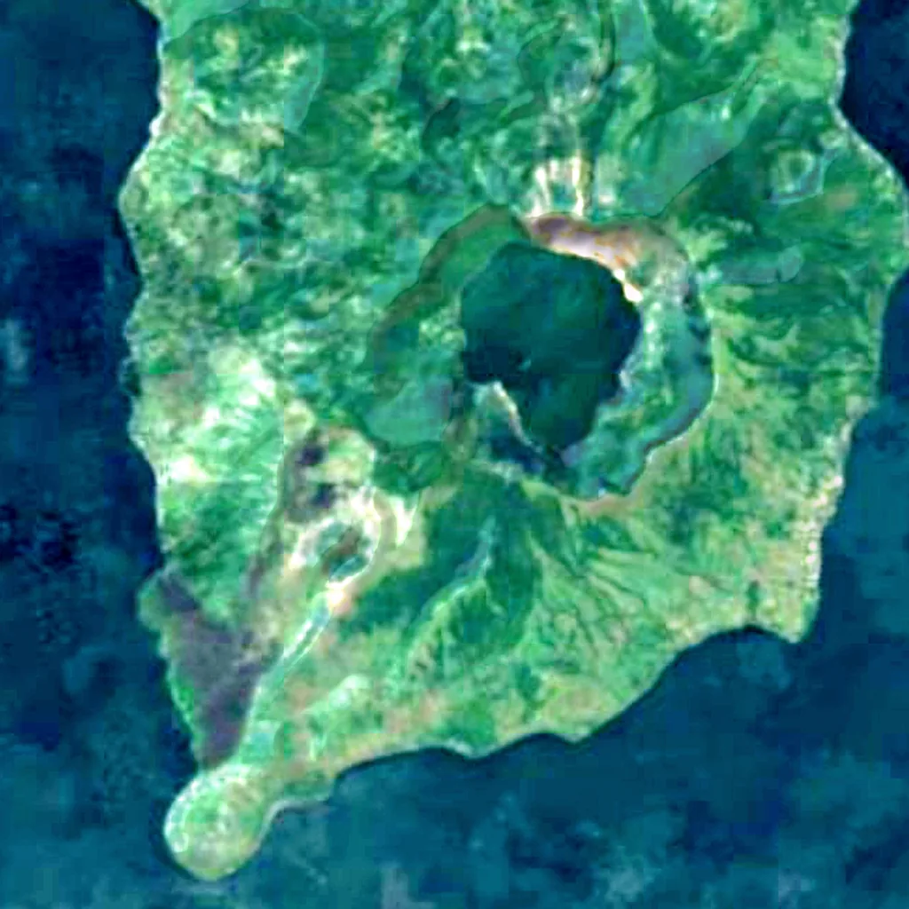 Taal Volcano seen from above (Sentinel-2)