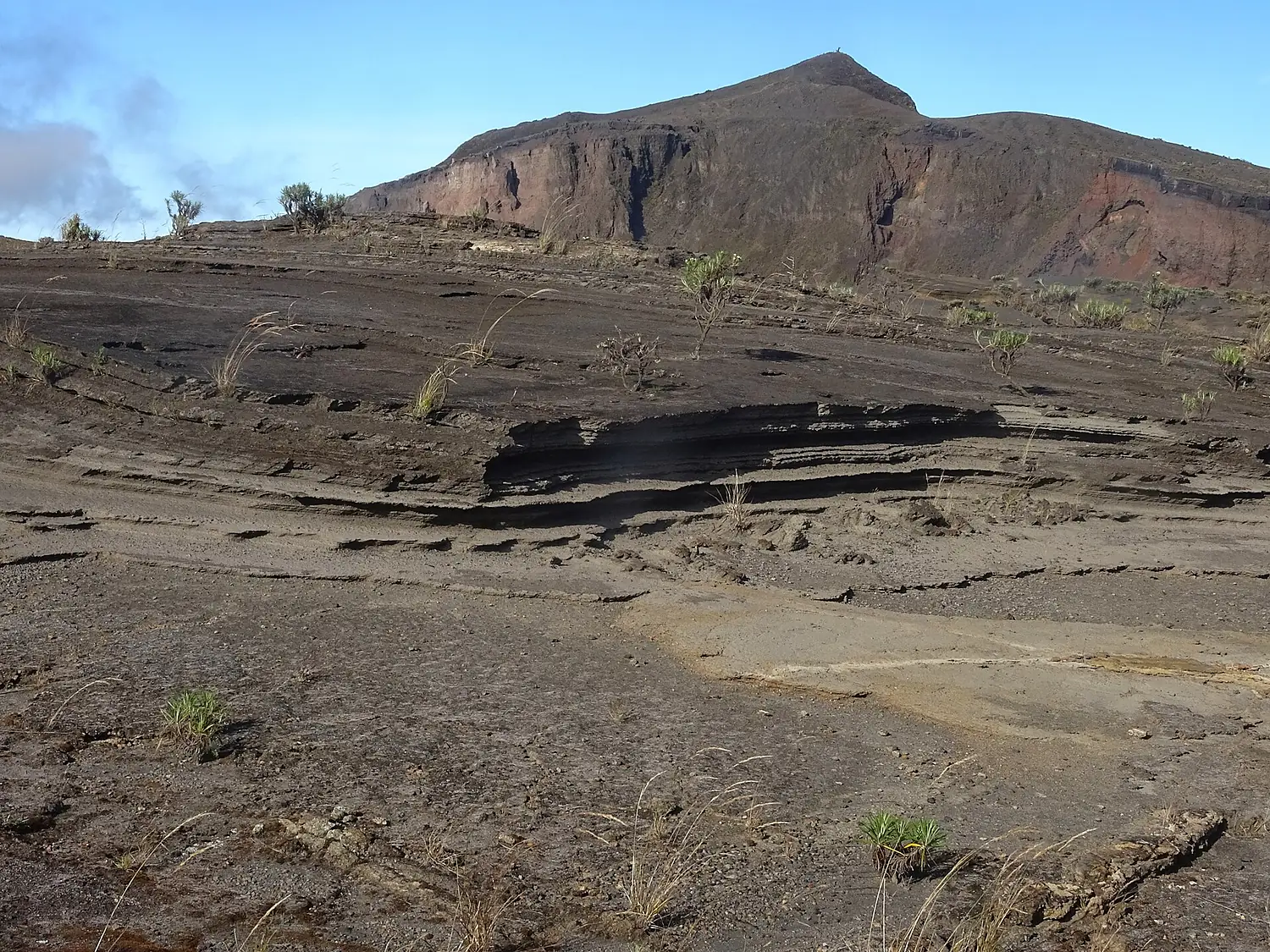 Tephra layers near the summit of Mount Tambora - Sumbawa - Indonesia