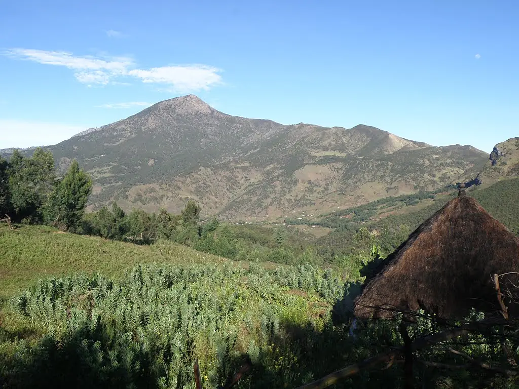 View to Mt Tatamailau, Ainaro on a clear day