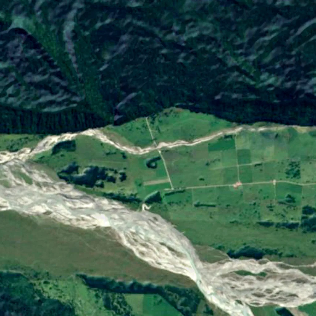 Te Kopikopiko o te Waka seen from above (Sentinel-2)