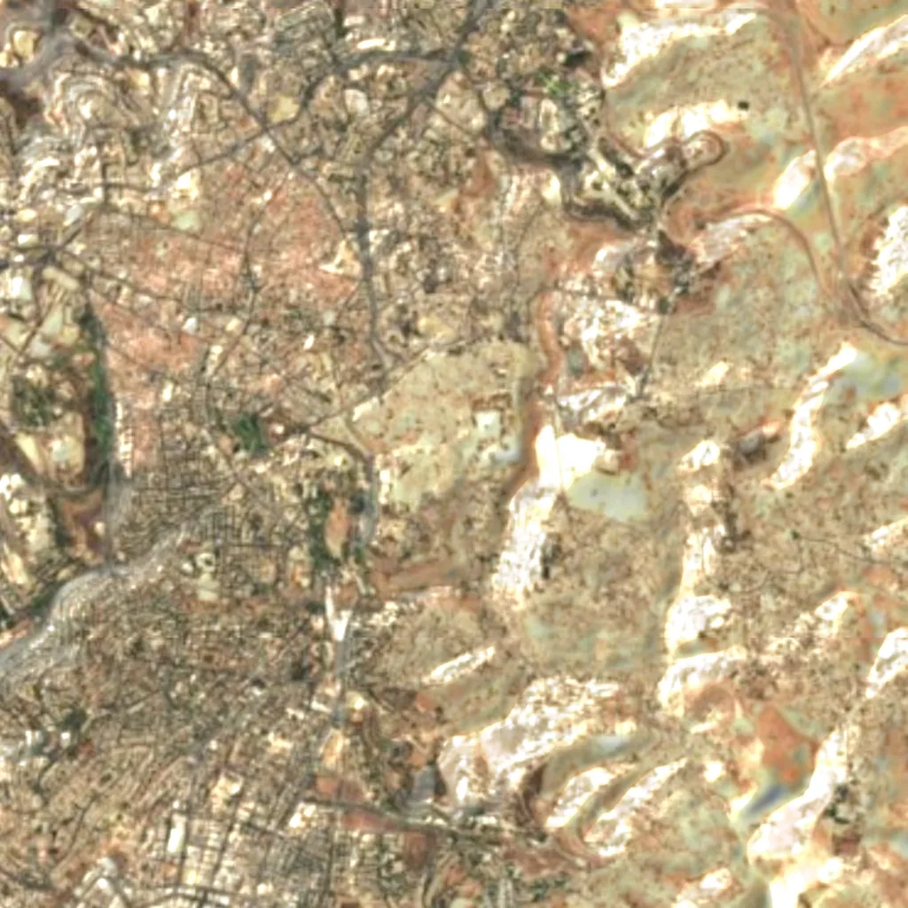 Tempelberg von oben gesehen (Sentinel-2)
