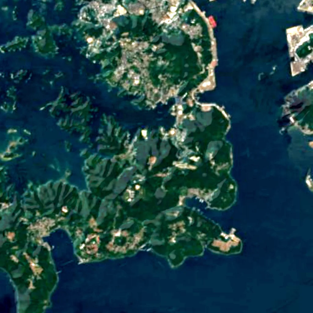Tenkaihō seen from above (Sentinel-2)