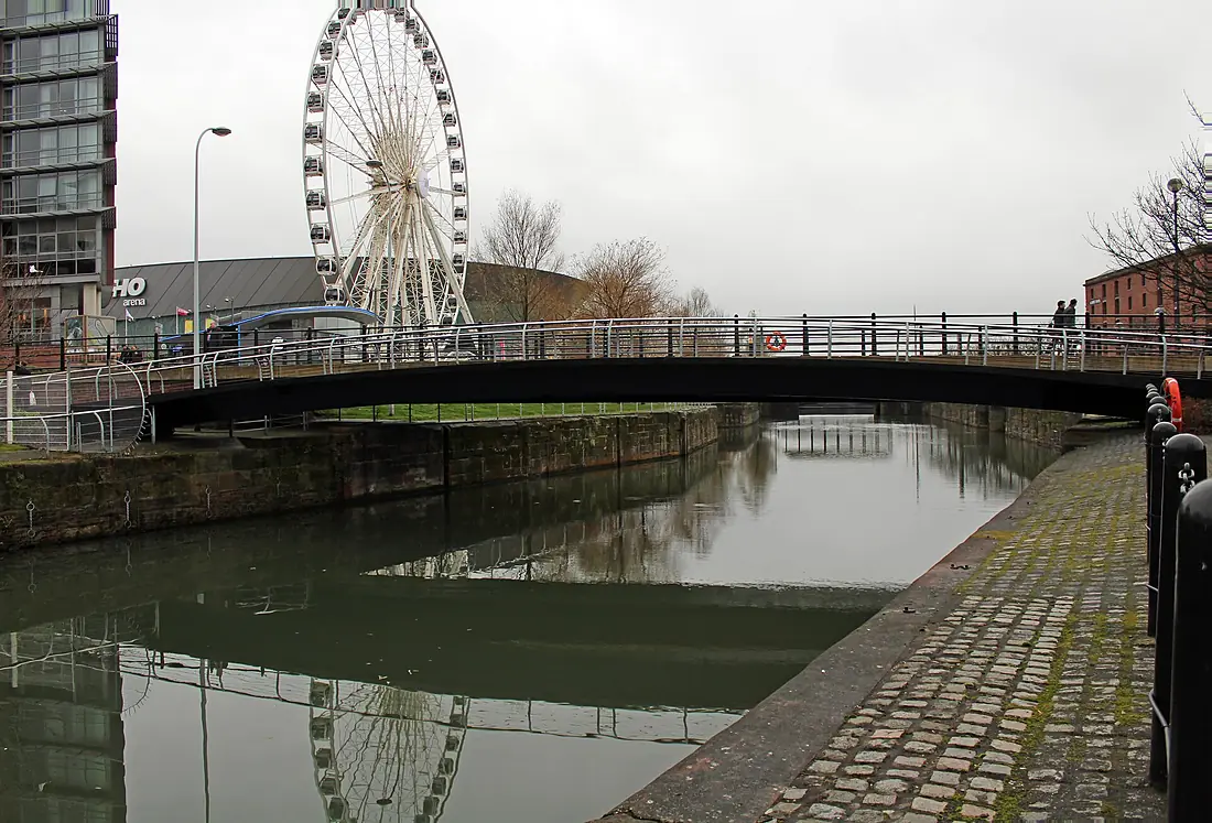 Footbridges at Duke's Dock from east