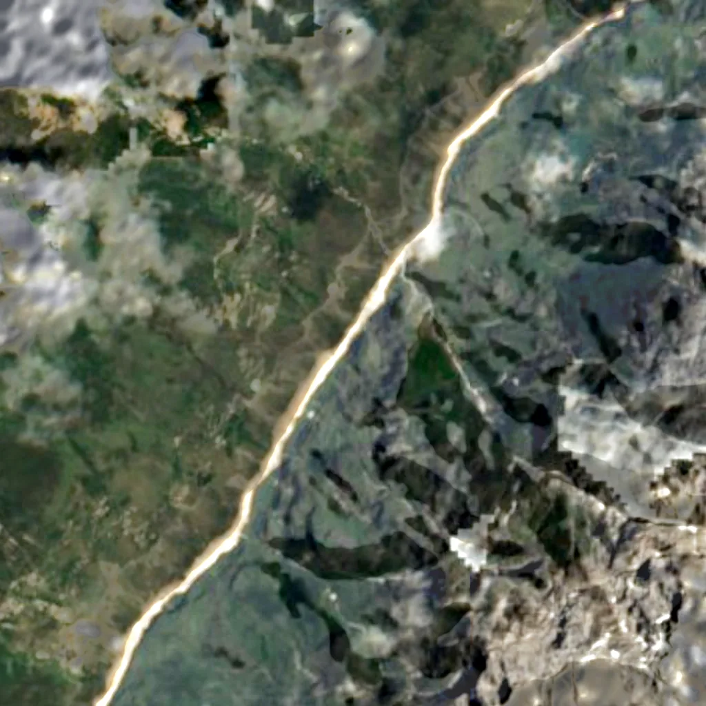 Tiger Leaping Gorge seen from above (Sentinel-2)