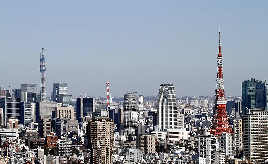 Tokyo Tower and Tokyo Sky Tree 2011 January