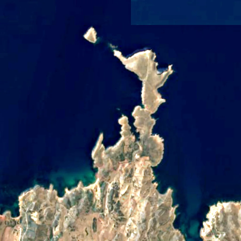Torre de Sanitja seen from above (Sentinel-2)