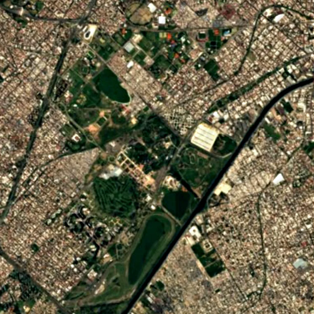 Torre Espacial seen from above (Sentinel-2)