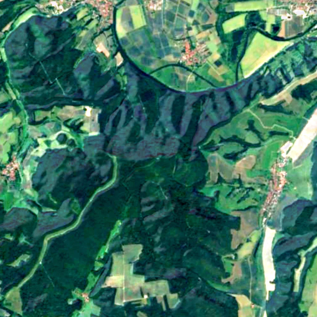 Tower of Unity seen from above (Sentinel-2)