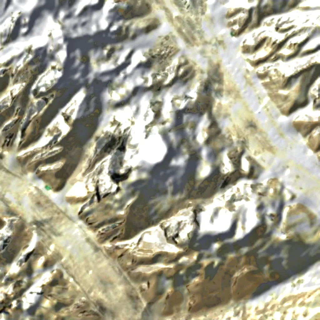 Trango Towers seen from above (Sentinel-2)