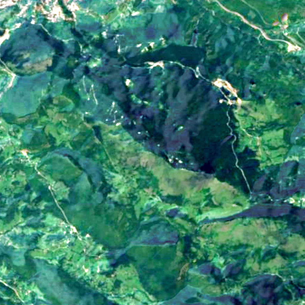 Trebević von oben gesehen (Sentinel-2)