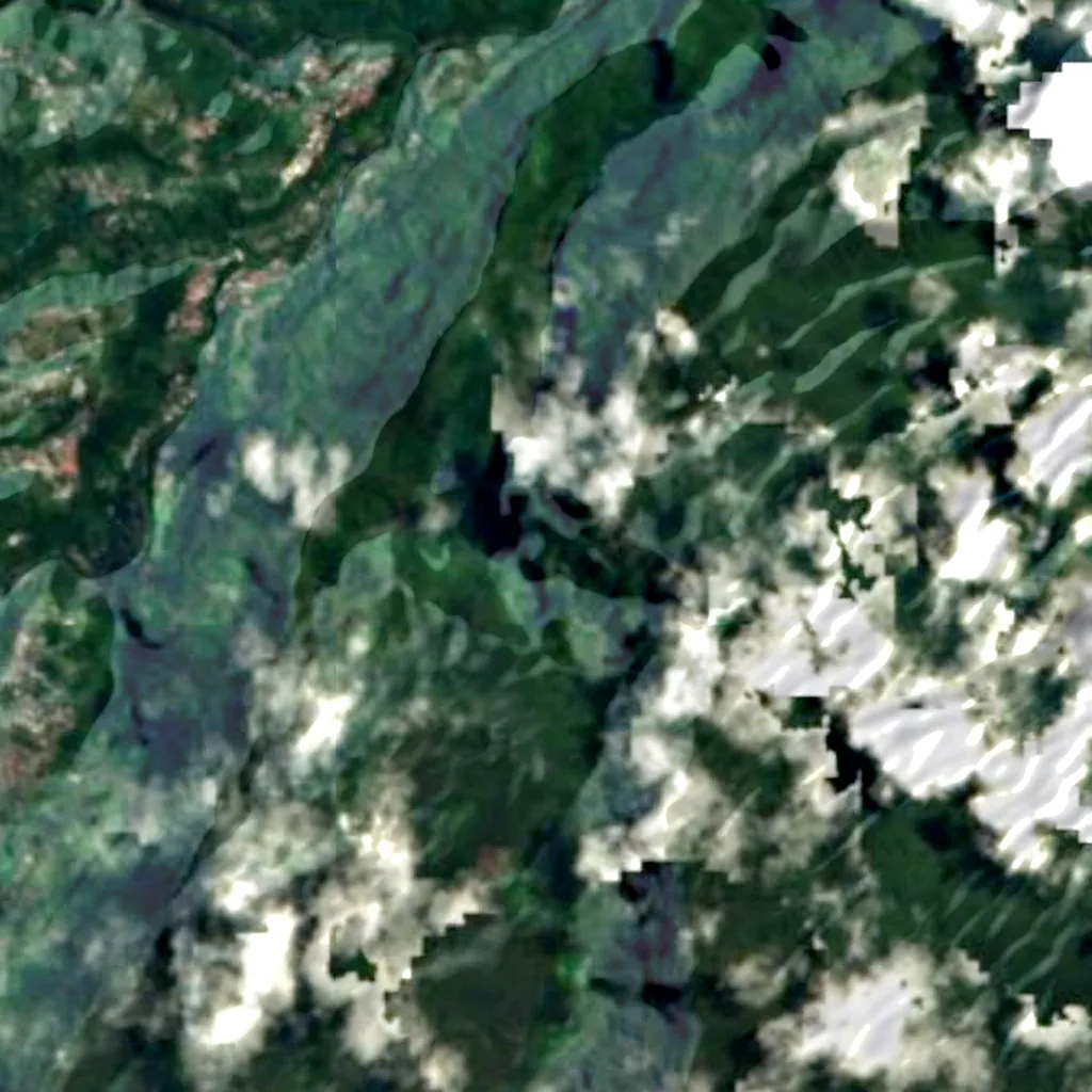 Trou de Fer seen from above (Sentinel-2)