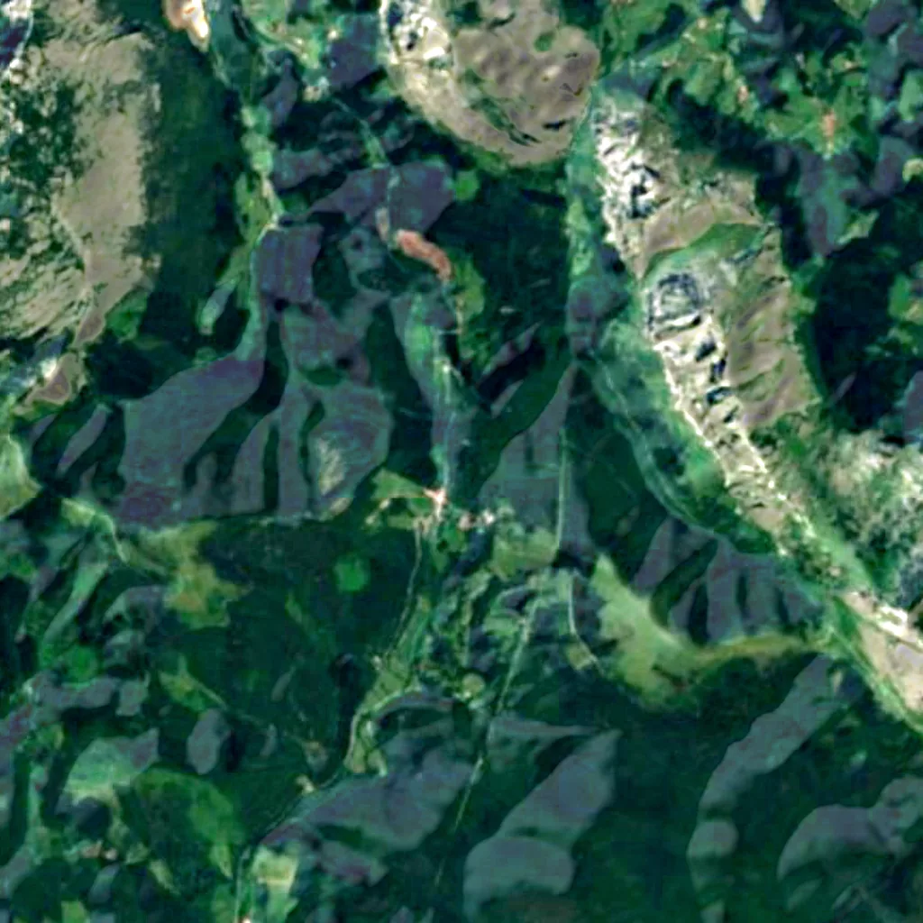 Urkiolako begiratokia visto desde arriba (Sentinel-2)