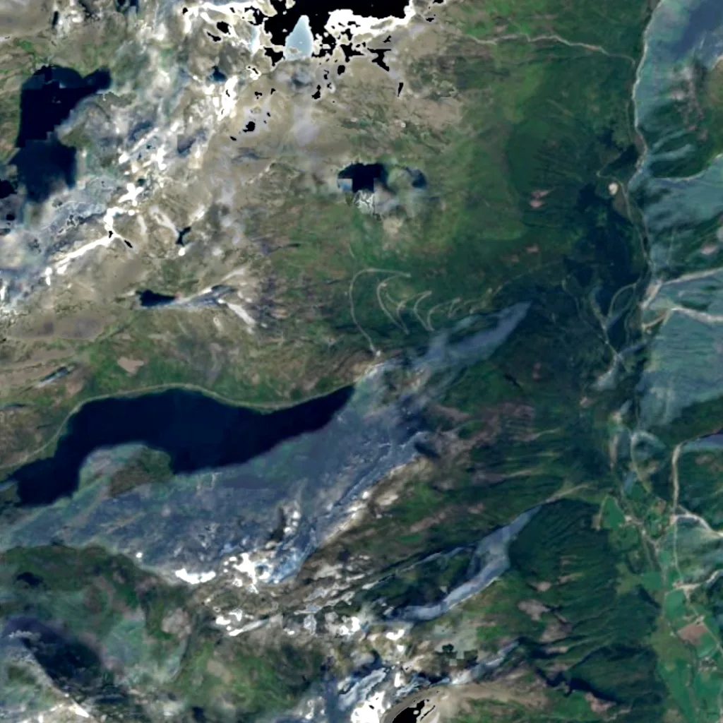 Utsikten visto dall'alto (Sentinel-2)