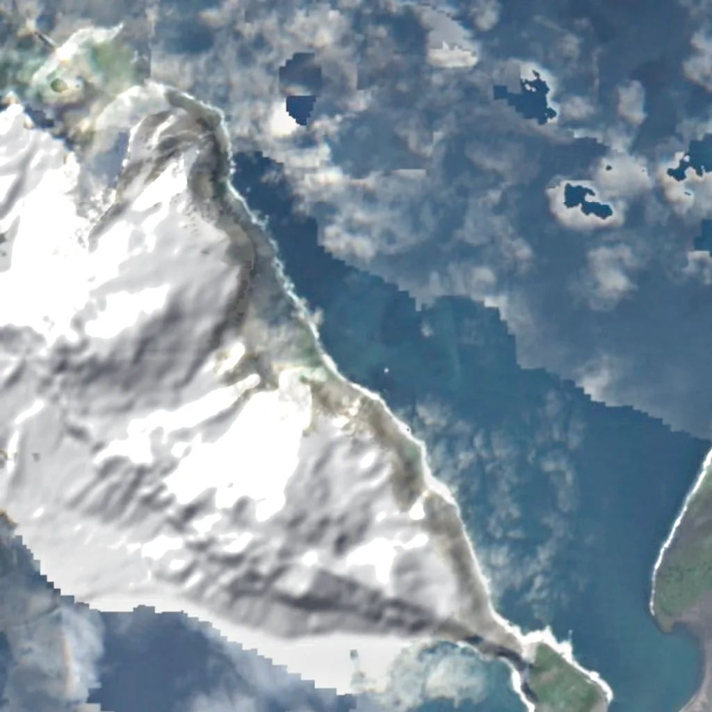 Vanhoffen Bluff seen from above (Sentinel-2)