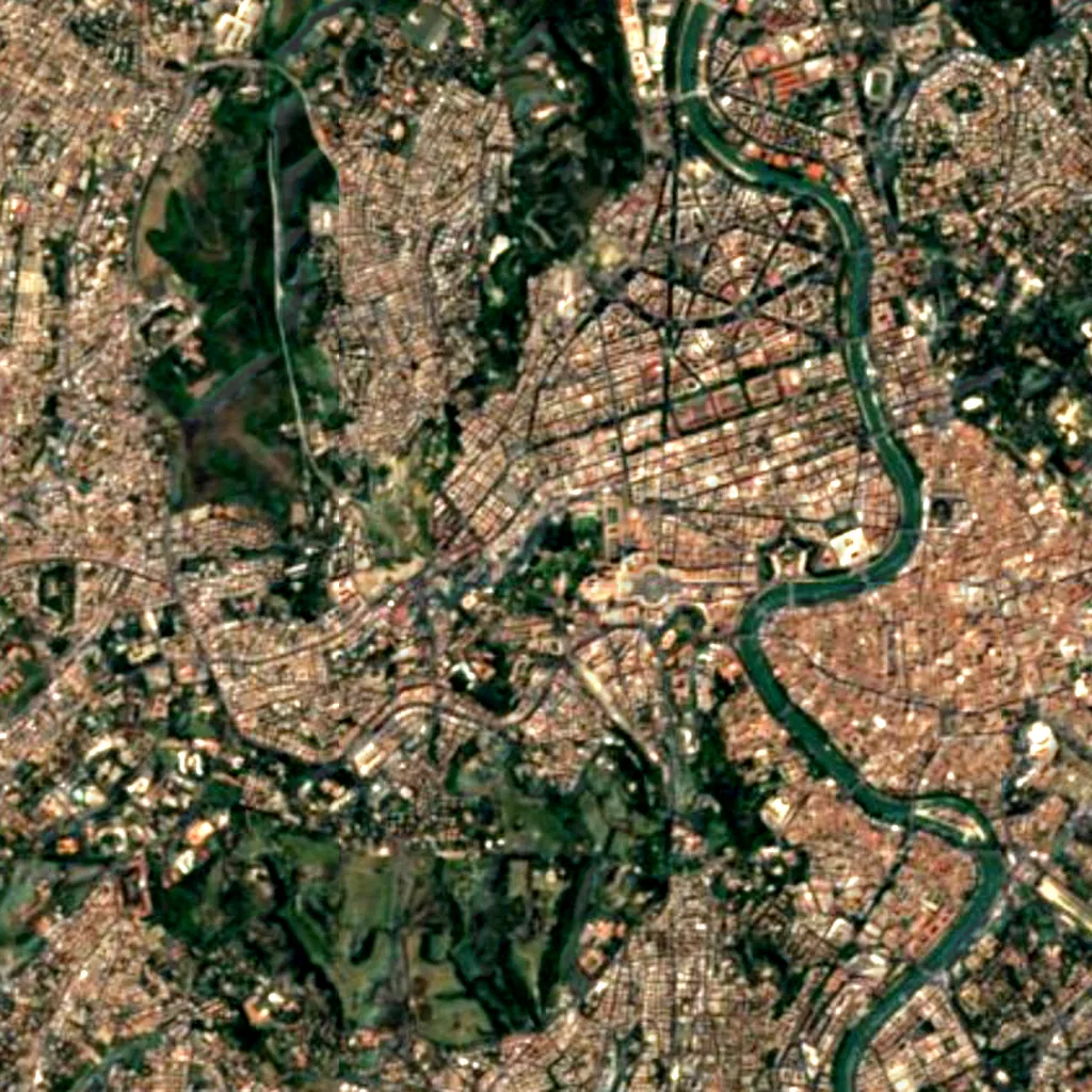Vatikanischer Hügel von oben gesehen (Sentinel-2)