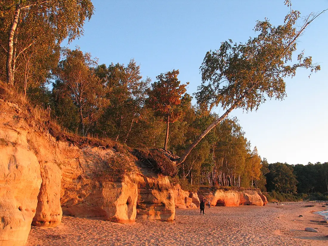 Sunset at Veczemi cliffs 01