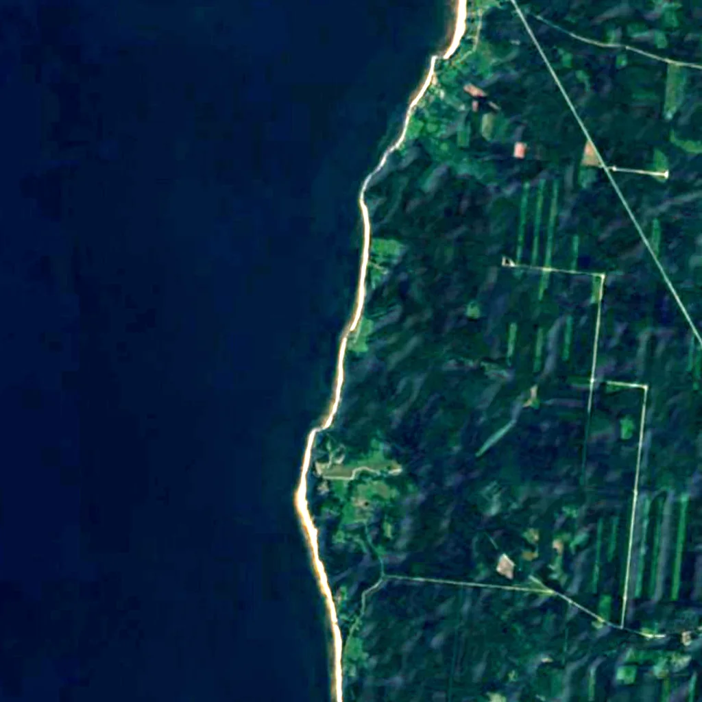 Veczemju Cliffs von oben gesehen (Sentinel-2)