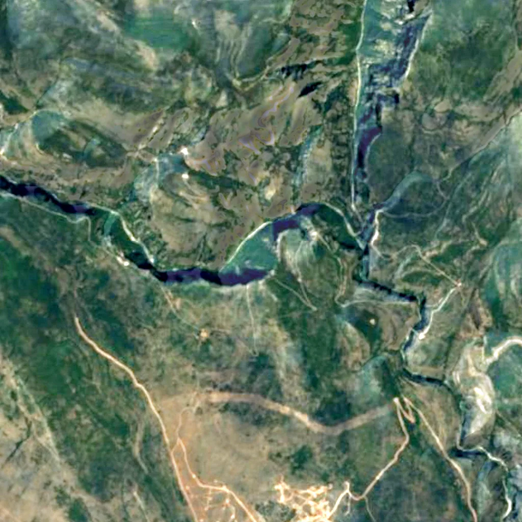 Verdon Gorge seen from above (Sentinel-2)