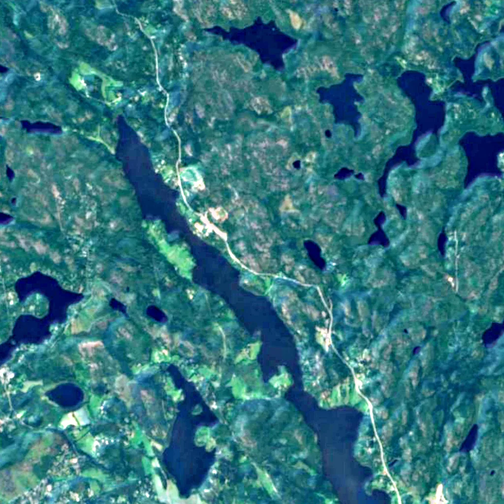 Viewpoint Maahisenkierros visto desde arriba (Sentinel-2)