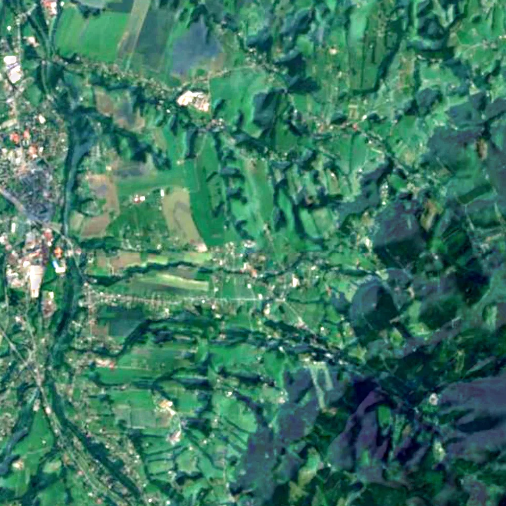 Viewpoint Malenovice seen from above (Sentinel-2)