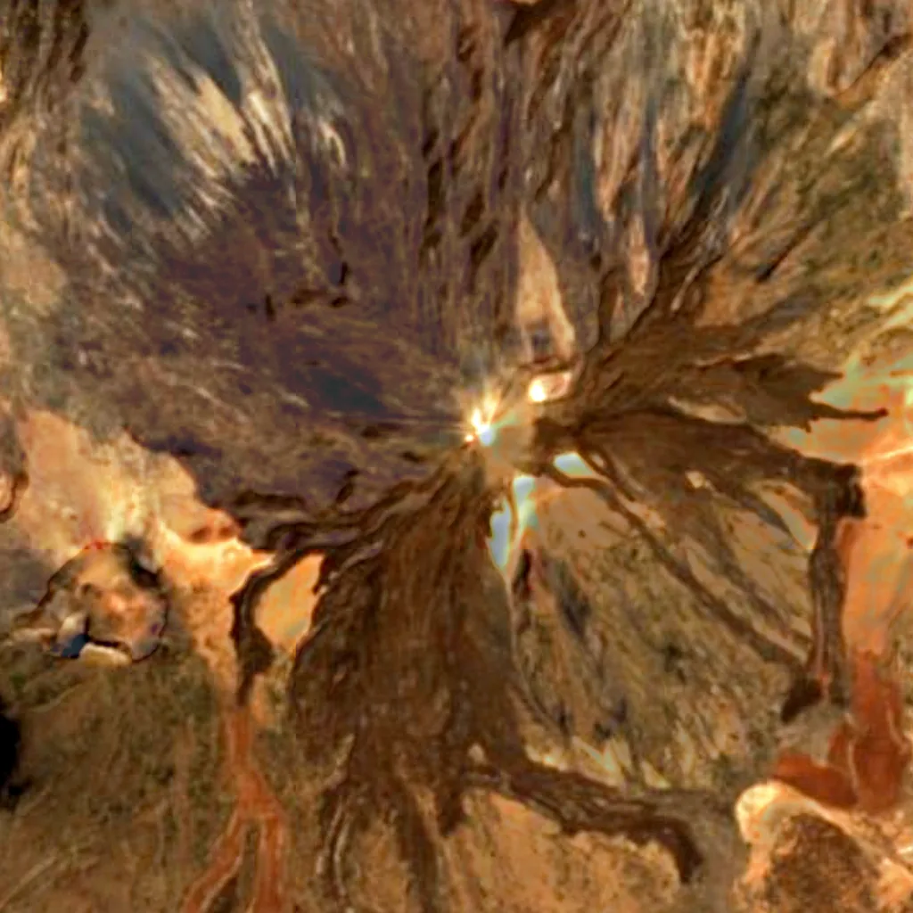 Viewpoit Pico Viejo seen from above (Sentinel-2)