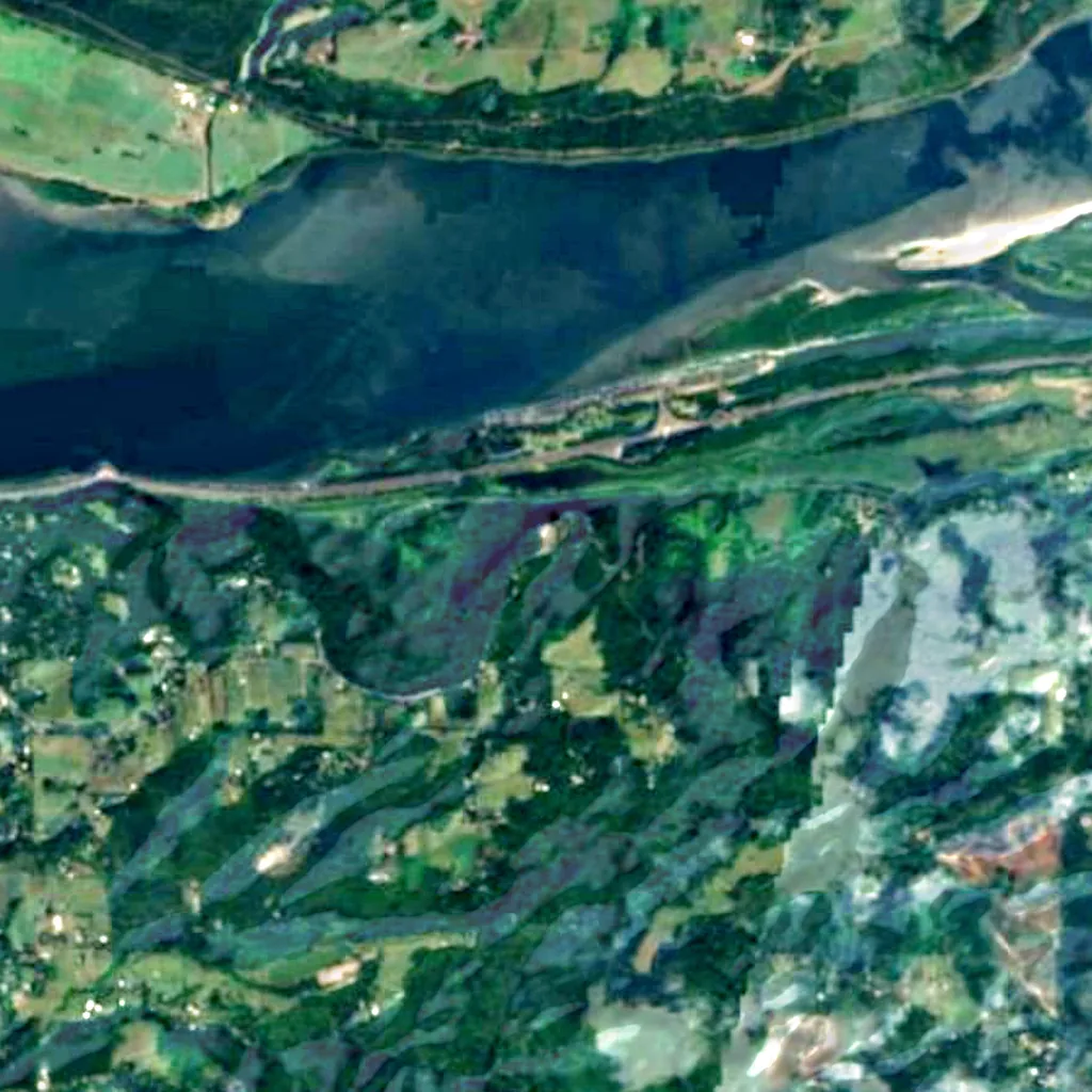 Vista House seen from above (Sentinel-2)