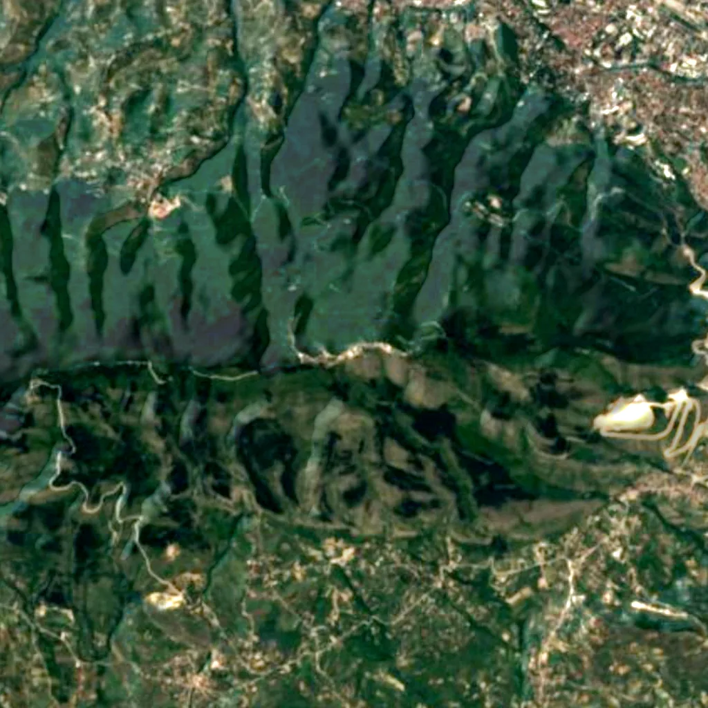 Vodno von oben gesehen (Sentinel-2)