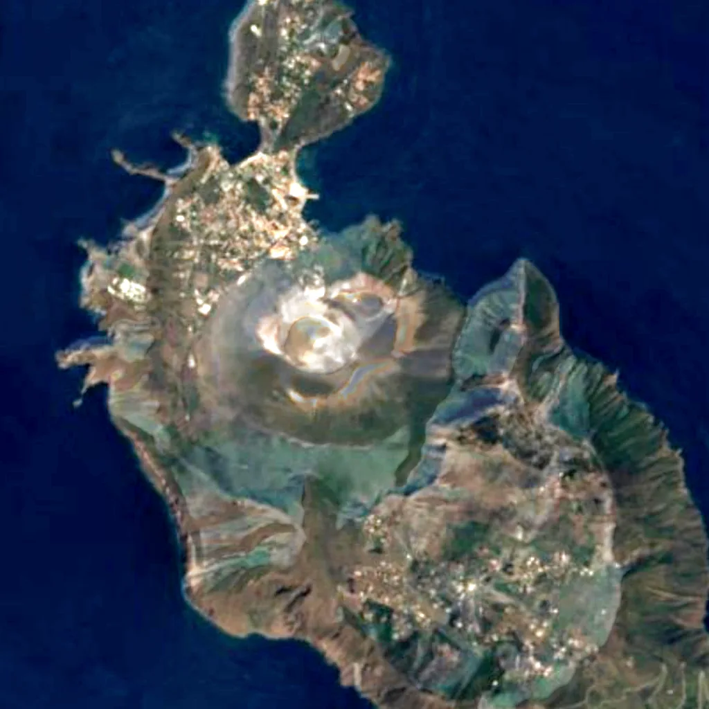 Vulcano seen from above (Sentinel-2)