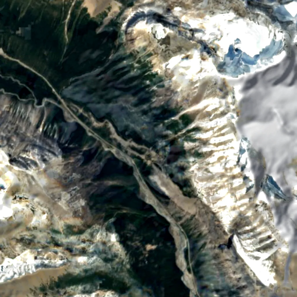 Weeping Wall seen from above (Sentinel-2)