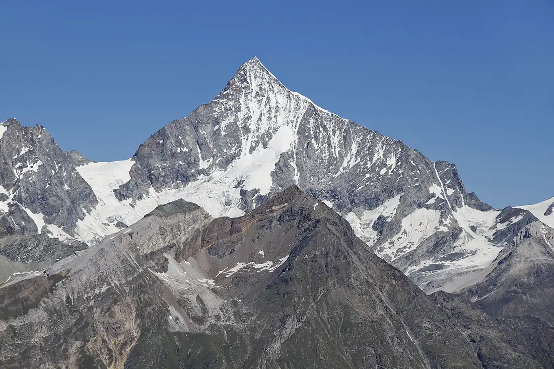 Weisshorn as seen from Gornergrat, Wallis, Switzerland, 2012 August