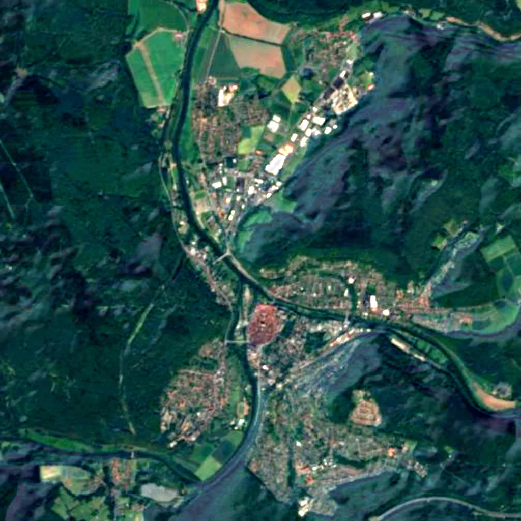 Weserliedanlage seen from above (Sentinel-2)