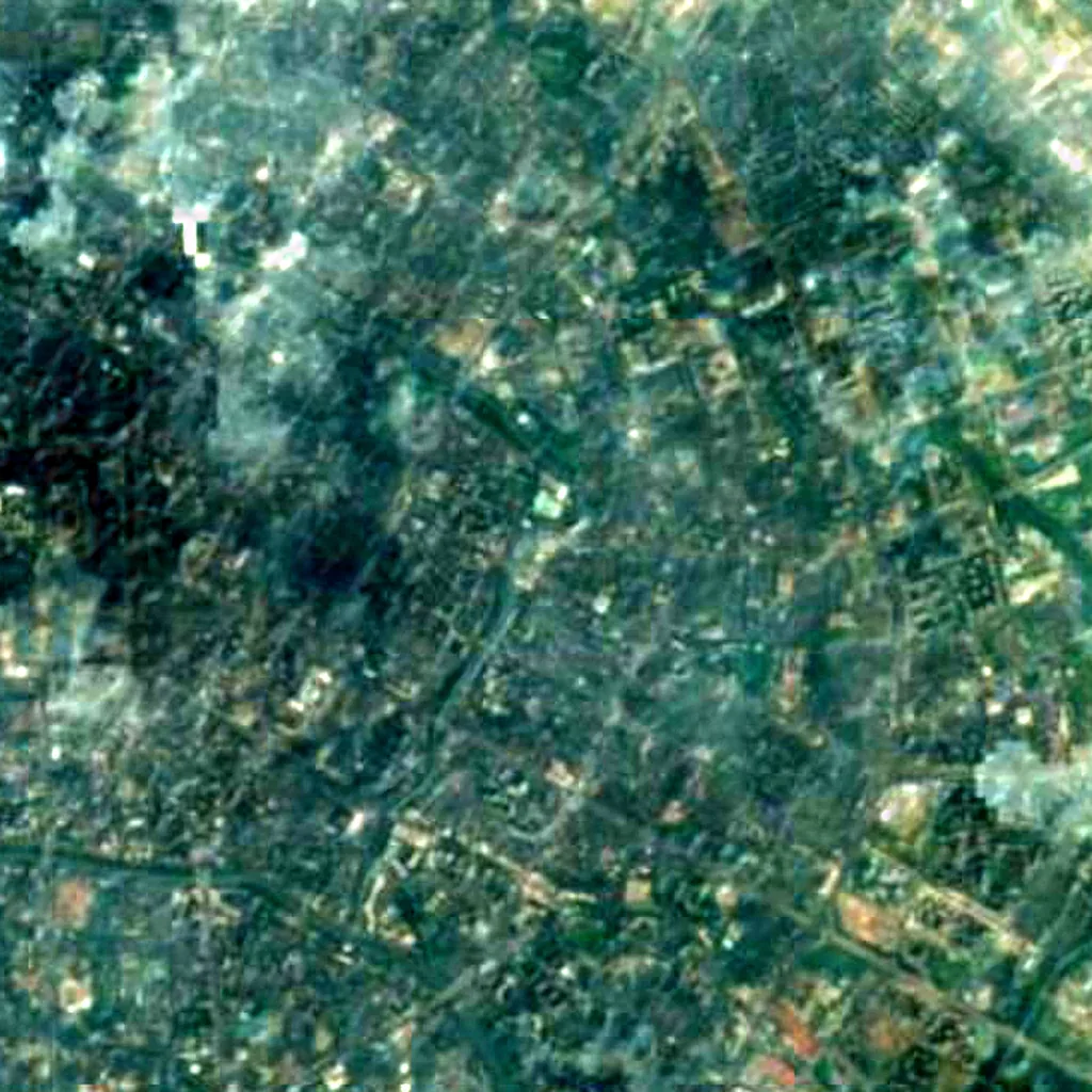 West Pearl Tower seen from above (Sentinel-2)