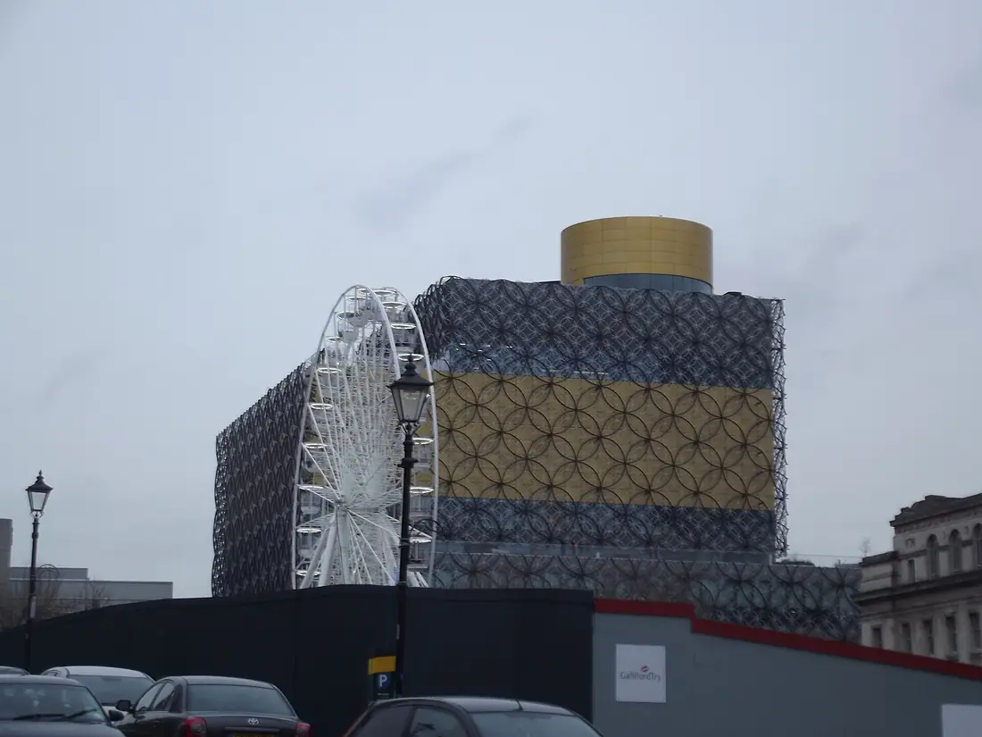 Arena Central - Library of Birmingham and Big Wheel from Bridge Street (23271784472)