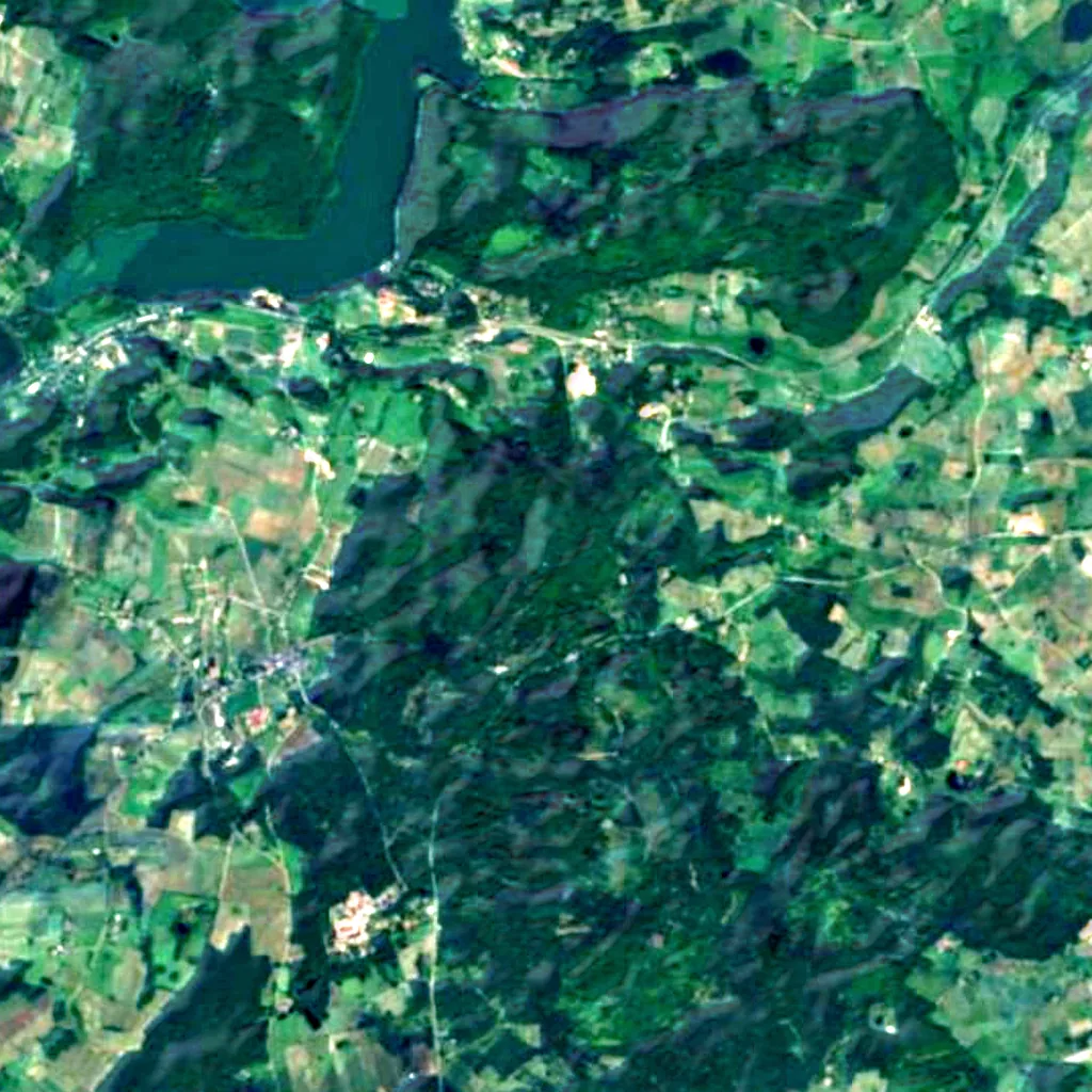 Wieżyca seen from above (Sentinel-2)