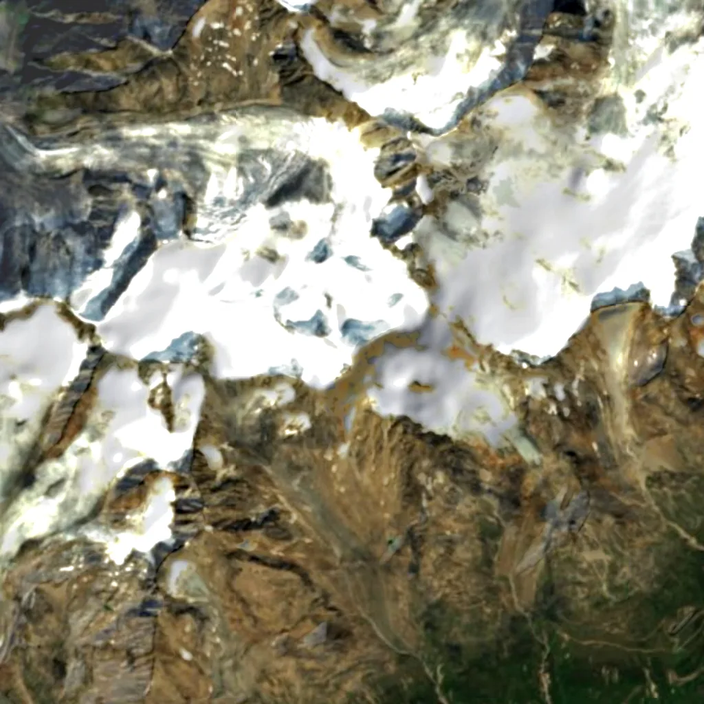 Wildspitze seen from above (Sentinel-2)