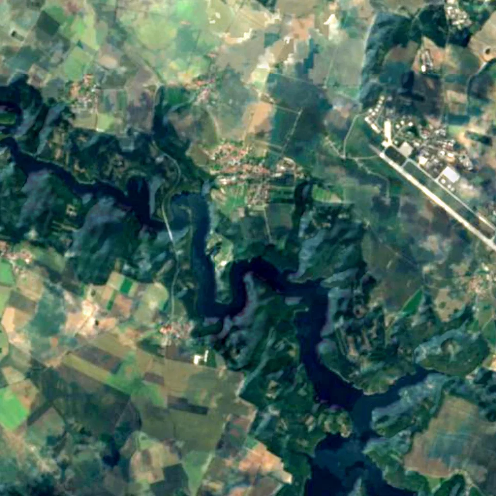 Wilsonova skála seen from above (Sentinel-2)