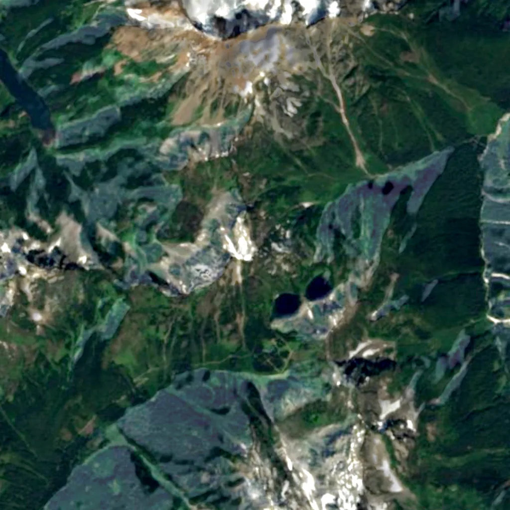 Winchester Mountain Lookout seen from above (Sentinel-2)
