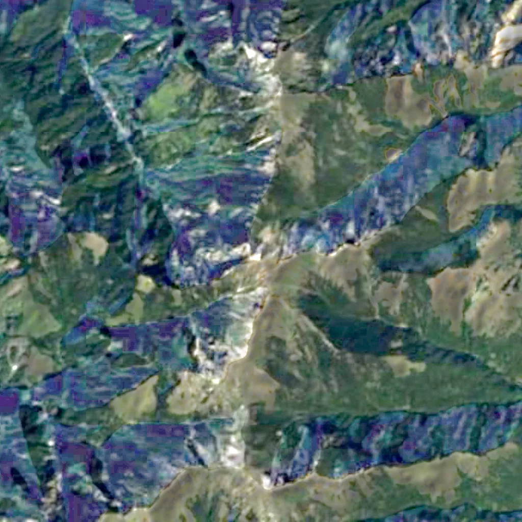 Yushan Main Peak seen from above (Sentinel-2)
