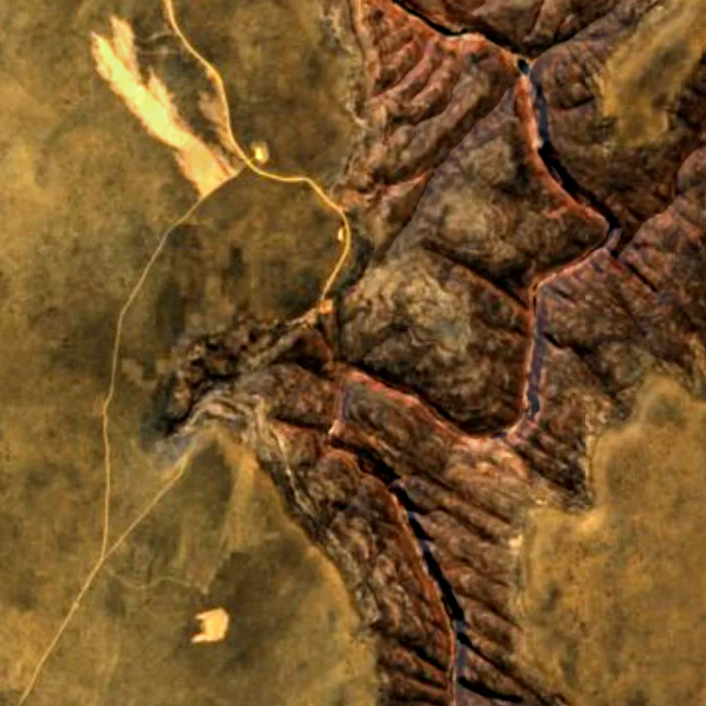 Z-Bend Lookout seen from above (Sentinel-2)