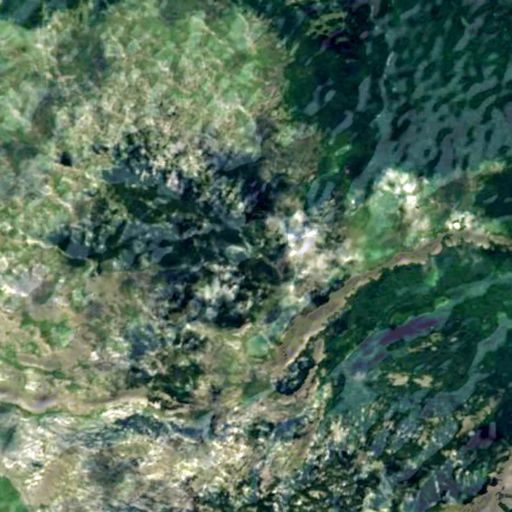 Zelengora visto dall'alto (Sentinel-2)