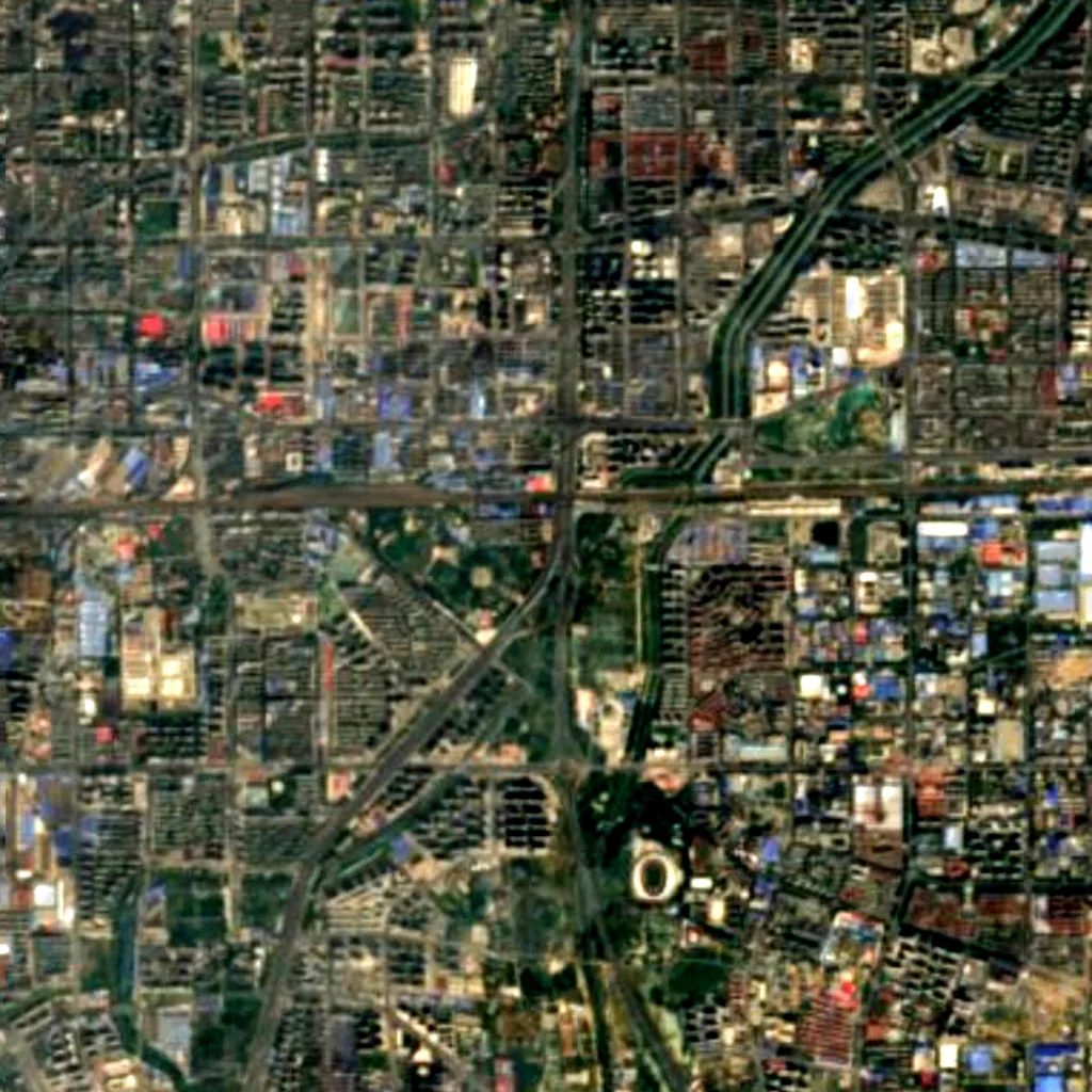 Zhengzhou Ferris Wheel seen from above (Sentinel-2)