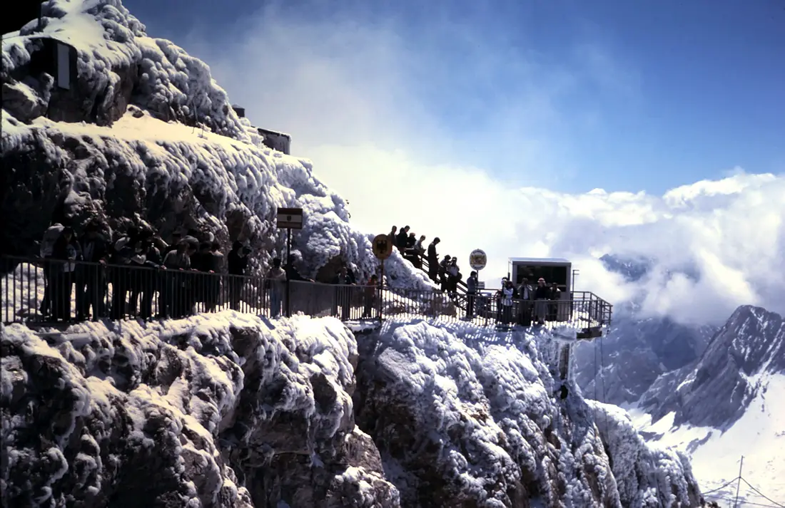 DeutschlandÖsterreichGrenzübergangZugspitze1981